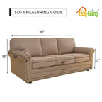 Easy-Going Reversible Couch Cover for 3 Cushion Sofa, Large Brown/Beige