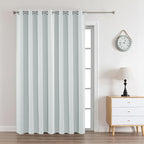 Joydeco White Curtains 108 Inches Long 1 Panel, Thermal Insulated Long Curtains& Drapes 1 Piece, Room Darkening Grommet Drapes for Living Room Bedroom Window (W70 x L108 Inch, Greyish White)