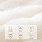 HANDONTIME White Armchair Slipcovers Dog Couch Cover Rabbit Plush Armchair Covers Faux Fur Sofa Slipcovers for Chair Cushion Couches Shaggy Couch Cover Blanket Washable Thick Soft, 71" X102"