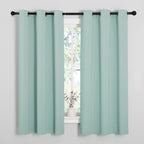 NICETOWN Grey Blackout Curtains for Bedroom 42" Wide x 63" Long 2 Panels