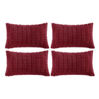 Fancy Homi 4 Packs Decorative Throw Pillow Covers for Living Room Couch Bed, Modern Farmhouse Boho Home Décor Accent Cushion Case, 20" x 12", Neutral