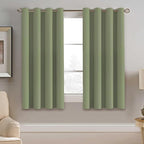 H.VERSAILTEX Blackout Curtains - Grommet Thermal Insulated Room Darkening Curtains for Bedroom and Living Room Energy Saving Solid Blackout Curtains, 1 Panel (52 x 54 Inch, Sage)