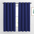 NICETOWN Blackout Window Curtains for Bedroom - Grommet Top Room Darkening Thermal Insulated Solid Vertical Drapes for Flat/Apartment (2 Panels, 46 x 63 Inch, Navy Blue)