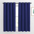 NICETOWN Blackout Window Curtains for Bedroom - Grommet Top Room Darkening Thermal Insulated Solid Vertical Drapes for Flat/Apartment (2 Panels, 46 x 63 Inch, Navy Blue)