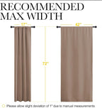 NICETOWN Kids Blackout Curtain Panels - Window Treatment Thermal Insulated Rod Pocket Blackout Drapes for Bedroom (Set of 2, 42 by 72 Inch, Cappuccino)