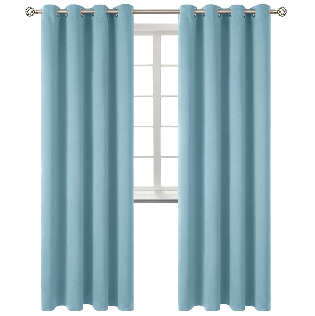BGment Room Darkening Curtains 84 Inches Long - Grommet Thermal Insulated Drapes Window Treatment Curtains for Bedroom, 2 Panels, 52 x 84 Inch, Greyish Blue