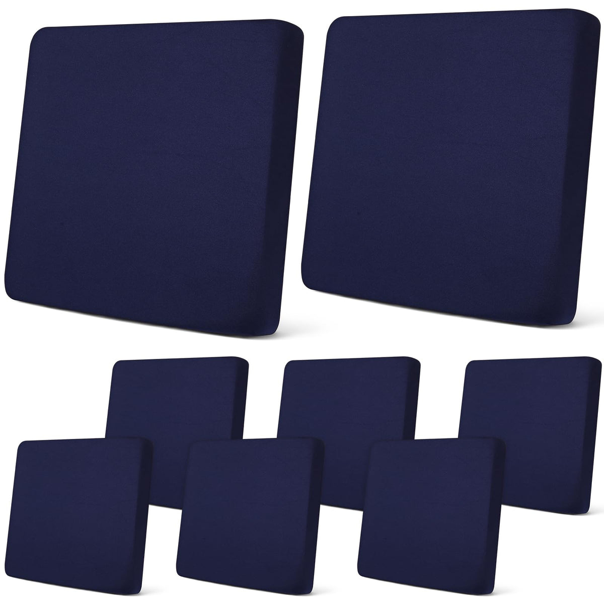 Newwiee 8 Pcs Patio Outdoor Cushion Covers,Solid,Wine Red