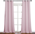 NICETOWN Room Darkening Drapes for Nursery - Light Blocking Curtain Panels for Bedroom Girl Room, Soft Fabric Window Treatment (Lavender Pink, 42 inches Width by 90 inches Length, 1 Pair)