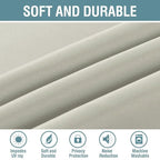 H.VERSAILTEX Blackout Curtain for Living Room Small Window Kitchen Blackout Curtains 45 inch Length Energy Saving Solid Grommet Blackout Drape, One Panel, Pale Oak, 52" W x 45" L