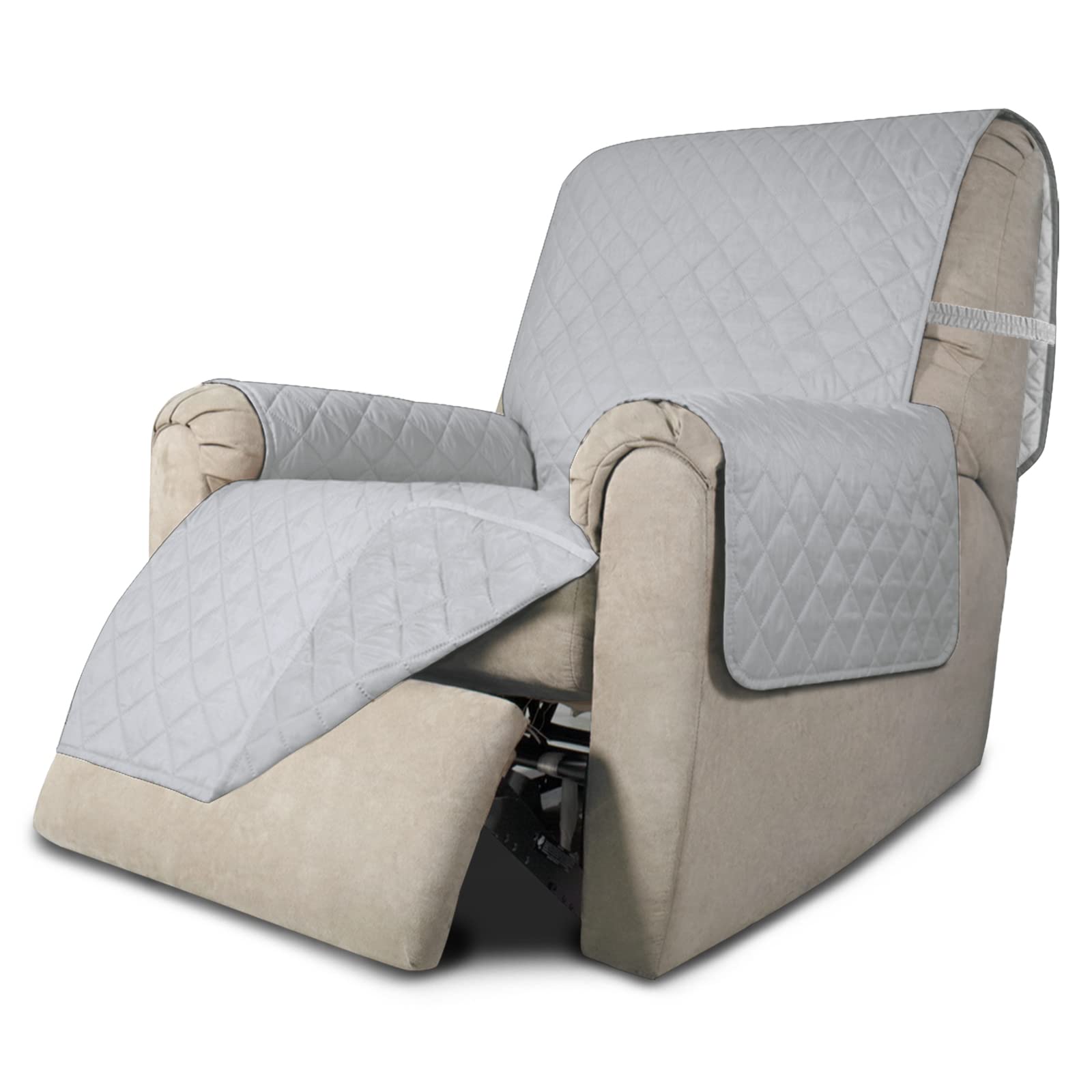 Easy-Going Reversible Couch Cover, Recliner 22 in, Light Gray/Light Gray