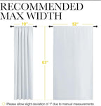 NICETOWN Greyish White Bedroom Curtain Panels - Multi-Function Noise Reducing Performance Window Treatment Thermal Insulated Room Darkening Drapes for Nursery (2 Panels, 52 by 63)