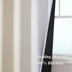 Beige and Greyish White Ombre Blackout Curtains Living Room 84 Inches Long