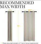 NICETOWN Room Darkening Draperies Window Curtain Panels, Thermal Insulated Grommet Room Darkening Curtains for Bedroom (Natural, 2 Panels, W34 x L54 -inch)