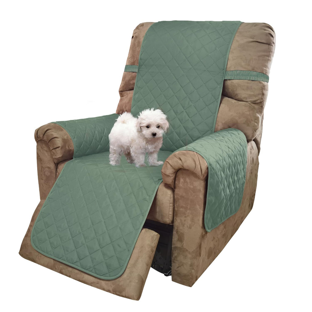 U-NICE HOME Reversible 23''Recliner Small Chair Cover, Greyish Green/Taupe