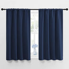 NICETOWN Curtains Blackout Draperies - Home Fashion Thermal Insulated Solid Drape Panels for Kid's Room, Privacy Window Dressing (Navy, 1 Pair, 42 inches x 45-Inch)