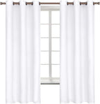 BGment White Curtains 63 Inch Length for Bedroom - Room Darkening Thermal Insulated Grommet Drapes Window Treatment, Set of 2 Panels, 42 x 63 Inch, Pure White