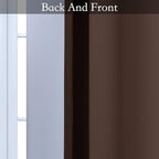 SimpleHome Ombre Room Darkening Curtains for Living Room, Light Blocking Gradient Brown to Greyish White Thermal Insulated Grommet Window Curtains/Drapes for Bedroom, 2 Panels, 52x63 inches Length