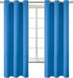 BGment Room Darkening Curtains 63 Inches Long - Grommet Thermal Insulated Drapes Window Treatment Curtains for Bedroom, 2 Panels, 42 x 63 Inch, Classic Blue