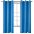 BGment Classic Blue Blackout Curtains for Bedroom 63 Inch Long - 2 Panels