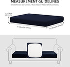 Outdoor Cushion Covers Set,8PCS Patio Furniture Couch Seat Slipcovers, Replacement for Sofa Sectional Chair(Cover，Only)