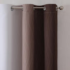 Estelar Textiler Brown and Greyish White Blackout Curtains 42Wx45L 2 Panels