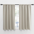 NICETOWN Blackout Curtains for Living Curtains, Room Darkening Window Curtain Panels, Easy-Care Solid Thermal Insulated Draperies/Drapes for Daughter Room (Natural, 2 Panels, 42 by 45)