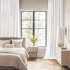 MIULEE Pure White Back Tab Blackout Curtains 52x102 Inch Long 2 Panels Set