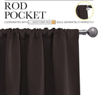NICETOWN 84 Bedroom Curtains and Drapes - Energy Smart Thermal Insulated Rod Pocket Blackout Draperies/Panels for Living Room (2 Panels, 42 inches x 84 inches, Toffee Brown)