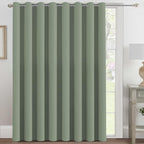 H.VERSAILTEX Blackout Patio Curtains 100 x 96 Inches for Sliding Door Extral Wide Blackout Curtain Panels Thermal Insulated Room Divider - Grommet Top, 8' Tall by 8.5' Wide - Cyan