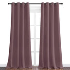 NICETOWN Dry Rose Blackout Curtains 90" Long for Office, 55" Wide, 2 Pieces, Dining Room, Guest Room, Sound Reducing Heat and Cold Block Curtain Panels for Modern Room Decorative