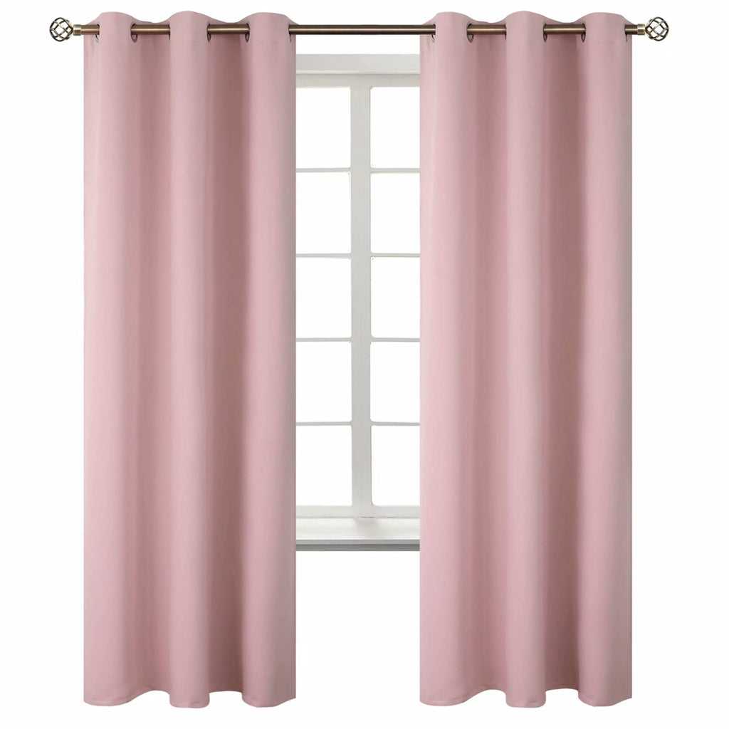 BGment Pink Room Darkening Curtains 72 Inch for Bedroom - 2 Panels