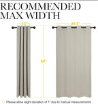 NICETOWN Room Darkening Curtain Panels for Cafe, Thermal Insulated Grommet Room Darkening Draperies/Drapes for Window (Natural, 2 Panels, W55 x L68 -inch)