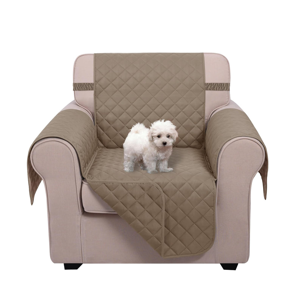 U-NICE HOME Reversible Recliner Chair Covers, Taupe