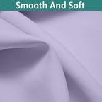 Yakamok 100% Blackout Curtains 54 Inches Long, 2 Thick Layers Thermal Insulated Window Treatment with Black Liner, Heat and Full Light Blocking Drapes for Bedroom(52Wx54L, Lilac, 2 Panels)