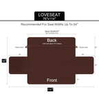 U-NICE HOME Loveseat Sofa Cover for 2 Cushion Couch, Grey/Beige