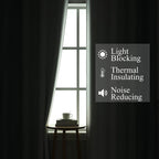 Stone Blue and Greyish White Blackout Curtains for Living Room 72 Inch Long