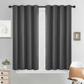 Yakamok Room Darkening Curtains 52x54 inch Length Charcoal Grey-Living Room