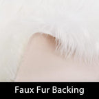 Latepis White Runner 2x6 Faux Sheepskin Fluffy Rug Furry Plush Rugs Faux Fur Sheep Skin Rug for Bedroom Sofa Throw Cushion Room Decor, Sheepskin