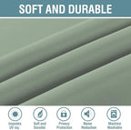 H.VERSAILTEX Blackout Curtain for Living Room Small Window Kitchen Blackout Curtains 45 inch Length Energy Saving Solid Grommet Blackout Drape, One Panel, Sea Grass, 52" W x 45" L
