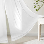 MIULEE White Sheer Curtains 84 Inches Long 4 Panels 54 x 84 Inches