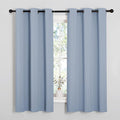 NICETOWN Vintage Blue Blackout Curtains 45 inches Length for Kitchen, 2 Panels, 29" Wide, Thermal Insulated Decoration Drapes for Small Window