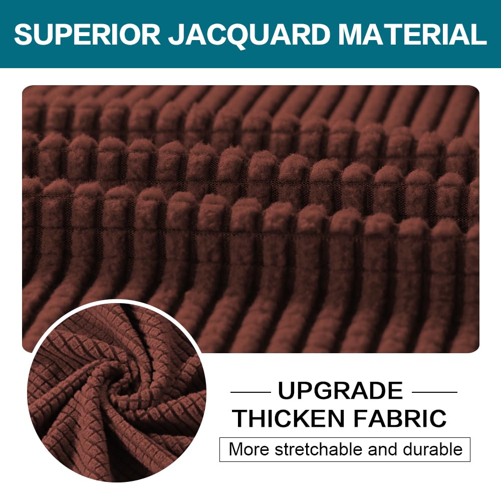Turquoize 4 Piece Sofa Covers for 3 Cushion Couch Sofa Slipcover Soft Couch Cover for Dogs-Washable Sofa Furniture Cover with 3 Individual Cushion Covers (3 Cushion Sofa, Burnt Brick)