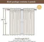 Chyhomenyc Hunter Green Sheer Curtains 45 Inch Long 2 Panels, Short Voile Drapes for Dinning Small Windows Bathroom Living Room Bedroom, Rod Pocket, 42Wx45L Inches
