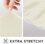 PureFit Super Stretch Sofa Slipcover – Spandex Non Slip Soft Couch Sofa Cover, Washable Furniture Protector with Non Skid Foam and Elastic Bottom for Kids, Pets （Loveseat, Ivory）