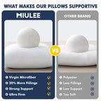MIULEE 12x20 Throw Pillows Inserts 2 Pack, Decorative Pillows for Couch Bed