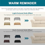 Turquoize 3 Piece Sofa Covers for 2 Cushion Couch Sofa Slipcover Soft Couch Cover for Dogs-Washable Sofa Furniture Covers with 2 Individual Cushion Covers (2 Cushion Sofa,Biscotti Beige)