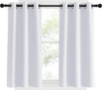 NICETOWN Room Darkening Curtain Panels, 2 Panels, 34 by 40, Greyish White, Window Treatment Thermal Insulated Grommet Light Blocking Curtains Drapes for Bedroom/Home Office