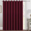 H.VERSAILTEX Blackout Patio Curtains 100 x 96 Inches for Sliding Door Extral Wide Blackout Curtain Panels Christmas Decor for Living Room - Grommet Top, 8' Tall by 8.5' Wide - Burgundy