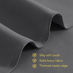 NICETOWN Blackout Window Curtains 70" L, 2 Panels, 34 inch, Grey, Grommet Top Room Darkening Thermal Insulated Vertical Window Drapes Modern for Flat/Apartment