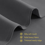 NICETOWN Bedroom Curtains Blackout Drapery Panels, 2 Panels, 42 x 80 inches, Gray, Three Pass Microfiber Thermal Insulated Solid Ring Top Blackout Window Curtains/Drapes